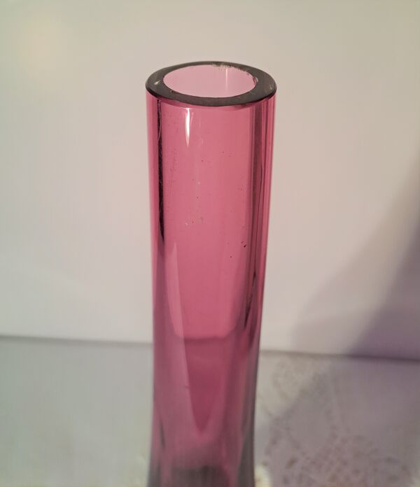 Vase soliflore en verre de Murano par Flavio Poli