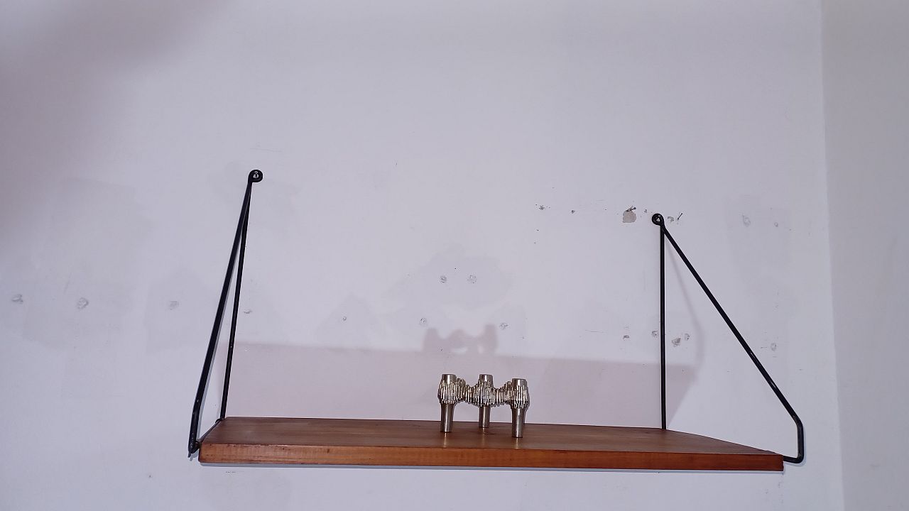 Wooden Wall Shelf, 1970s