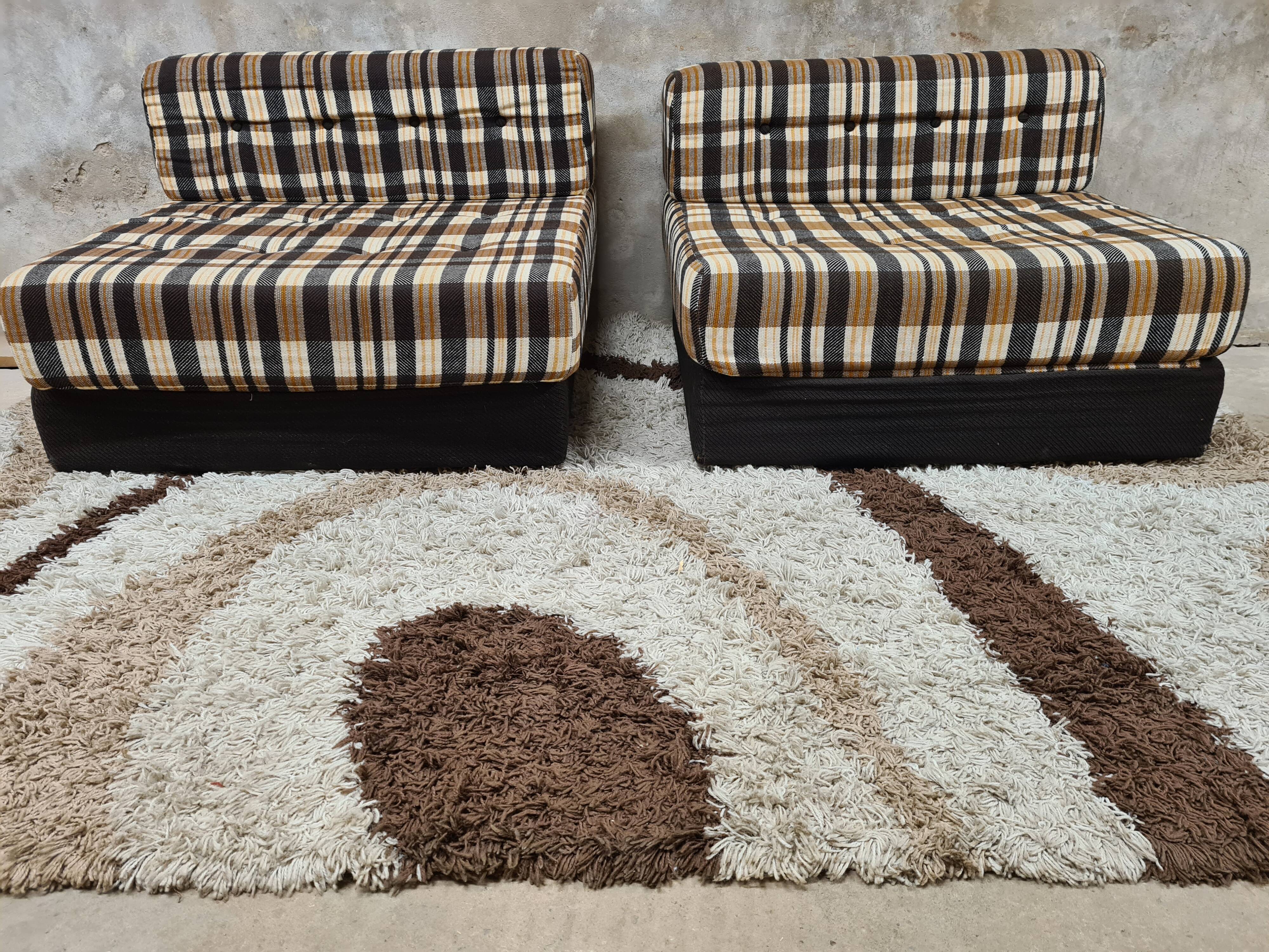 Paire de fauteuil lounge année 70' vintage