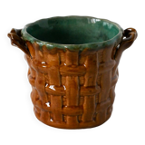 Slip planter, imitation bamboo, 1970