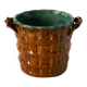 Cache-pot en barbotine, imitation bambou, 1970