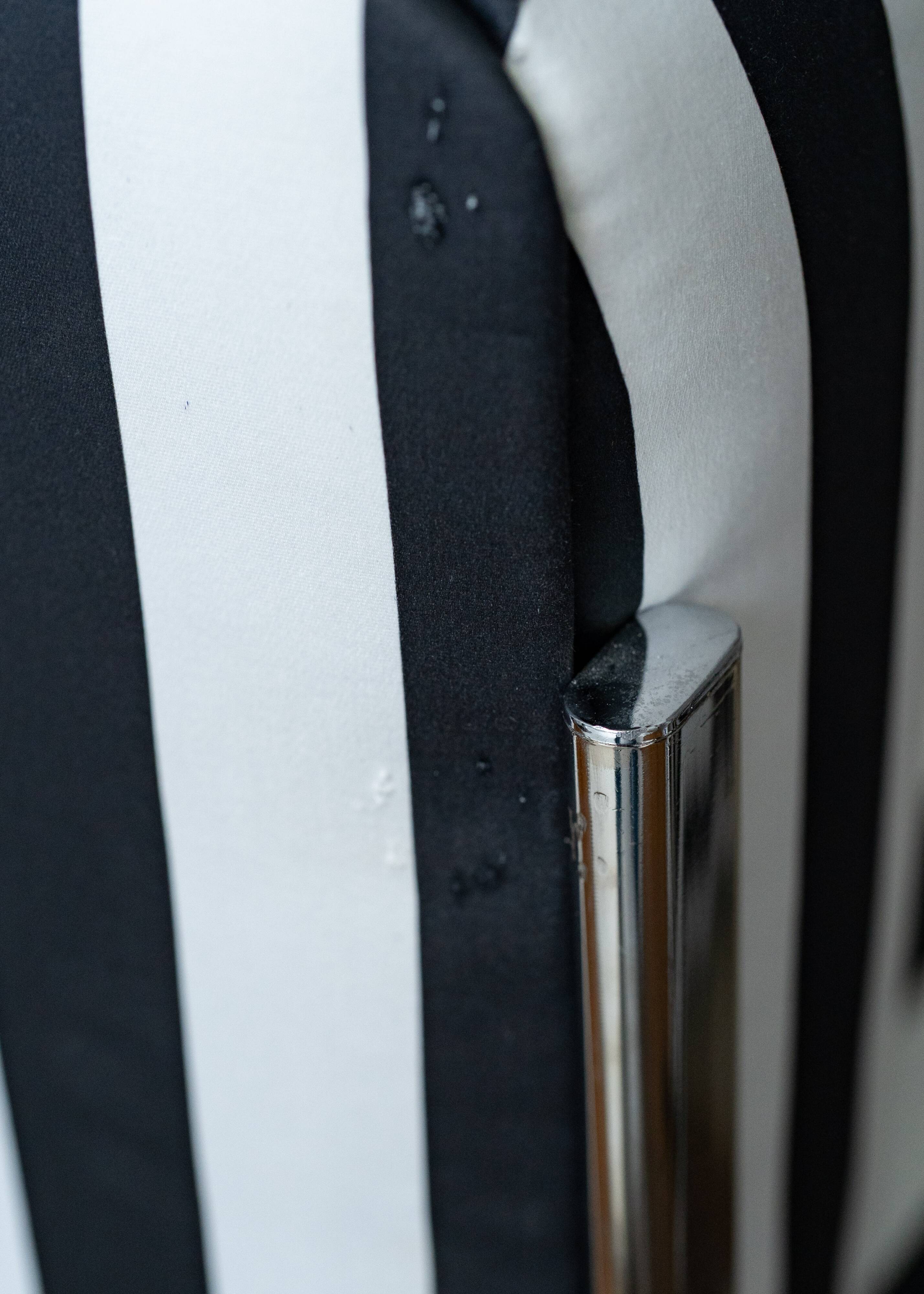 Pair of Seventies stripe armchairs