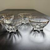 4 vintage champagne glasses