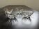 4 vintage champagne glasses