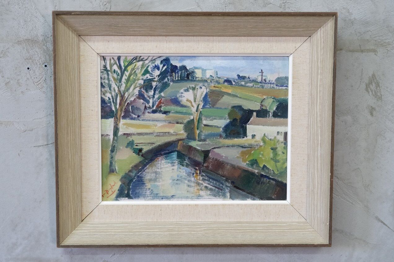 Swedish modern painting, 1960s, oil on canvas