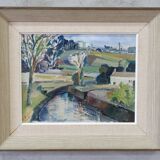 Swedish modern painting, 1960s, oil on canvas