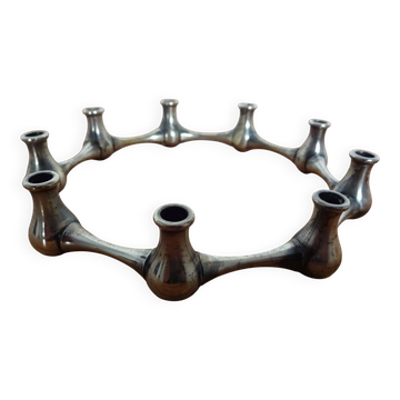 Silver-Plated Brass Candleholder by Jens Quistgaard, 1960s
