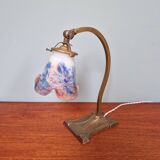 Art Deco desk lamp, signed Le verre Français, 1920s-30s