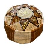 Leather pouf