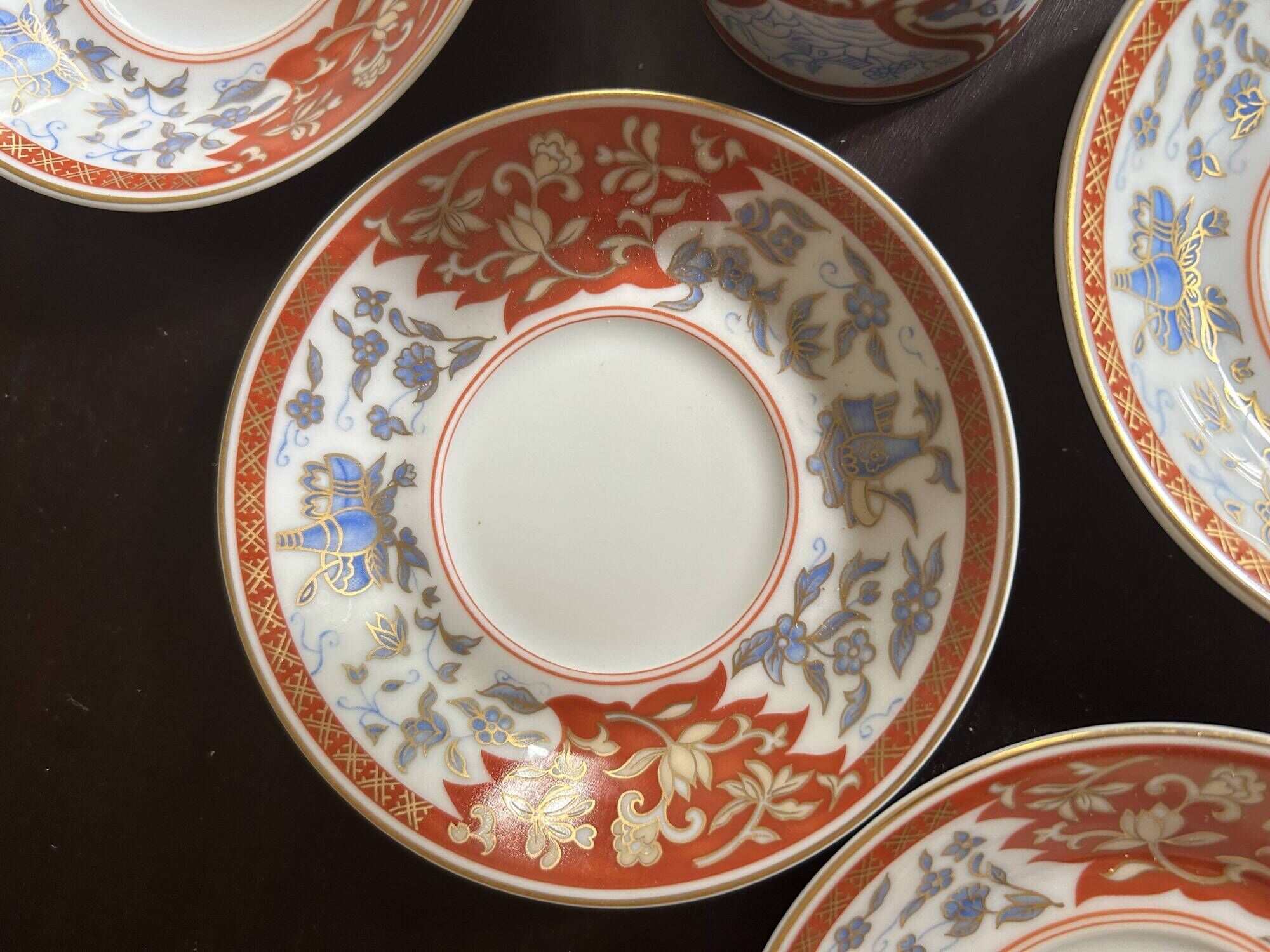 Set of 6 coffee cups with saucers - Haviland - Imari red