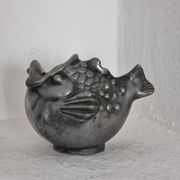 Just Andersen, fish vase in pewter, Denmark, 1930s