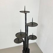 Large brutalist bronze candleholder by Manfred Bergmeister, Germany, 1970s