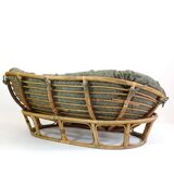 Bamboo and rattan sofa from the 70s.