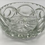 FRUIT CUTTER, SALAD BOWL in Solid CRYSTAL decorated with Hand-Cut PATTERNS