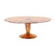 Art Deco Orange Cake Dish Mother of Pearl Pastry Dish Depression Glass