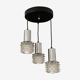 Cascading suspension and Raak Space Age 70 style wall lamps
