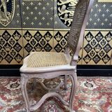 Suite de 6 chaises cannées de style Louis XV - Régence