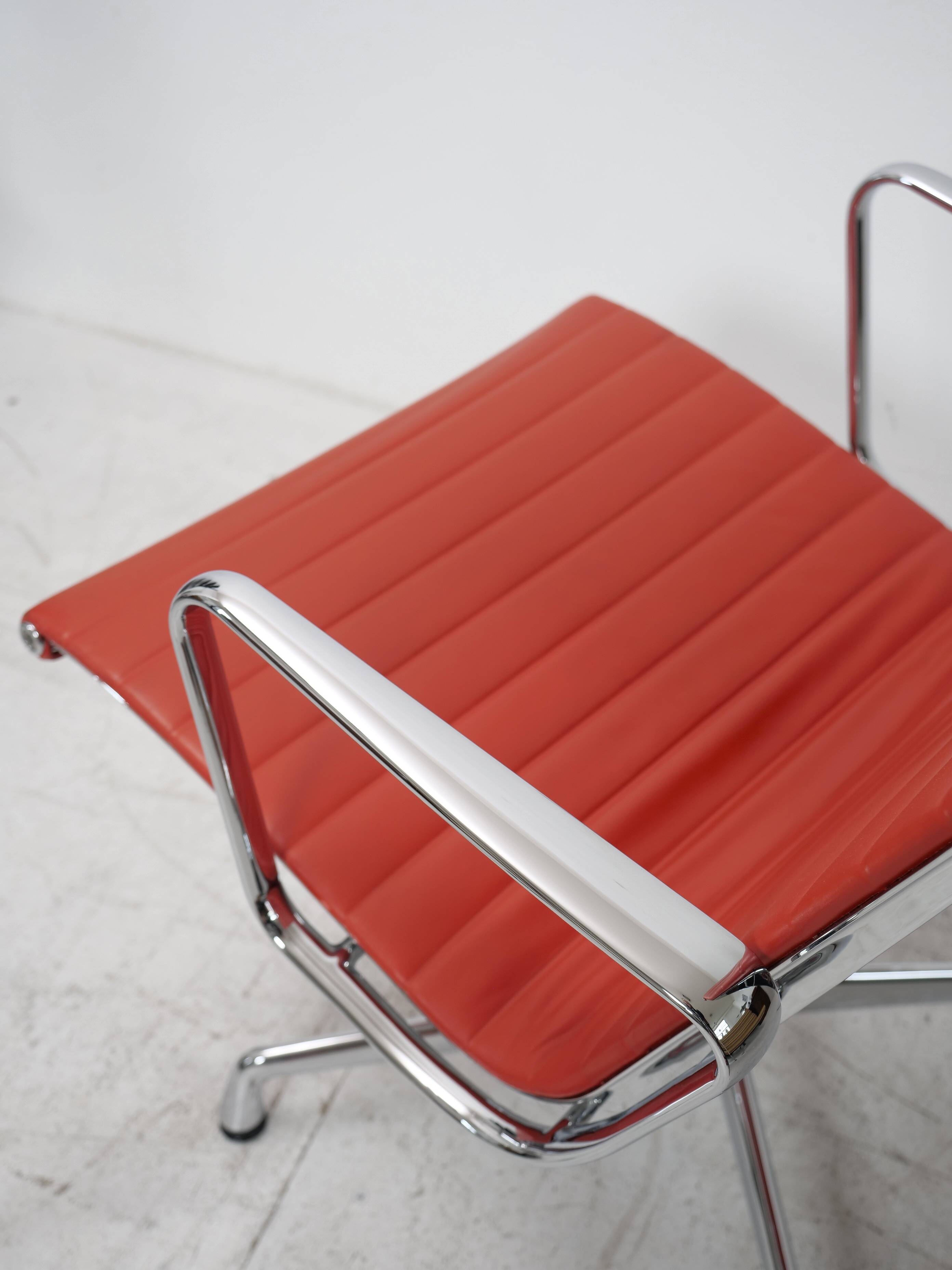 Eames Lounge chair EA116 red leather