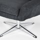Mid-century armchair Shell, Deutsche Democratic Republic, DDR, 1960s, Black Cord, Chrome