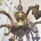 Grand lustre en bronze doré Style Louis XV à 6 bras de lumières époque XXe
