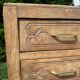 Vintage carved solid wood chest of drawers – 4 drawers