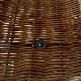 Old wicker dolls' pram - wooden wheels