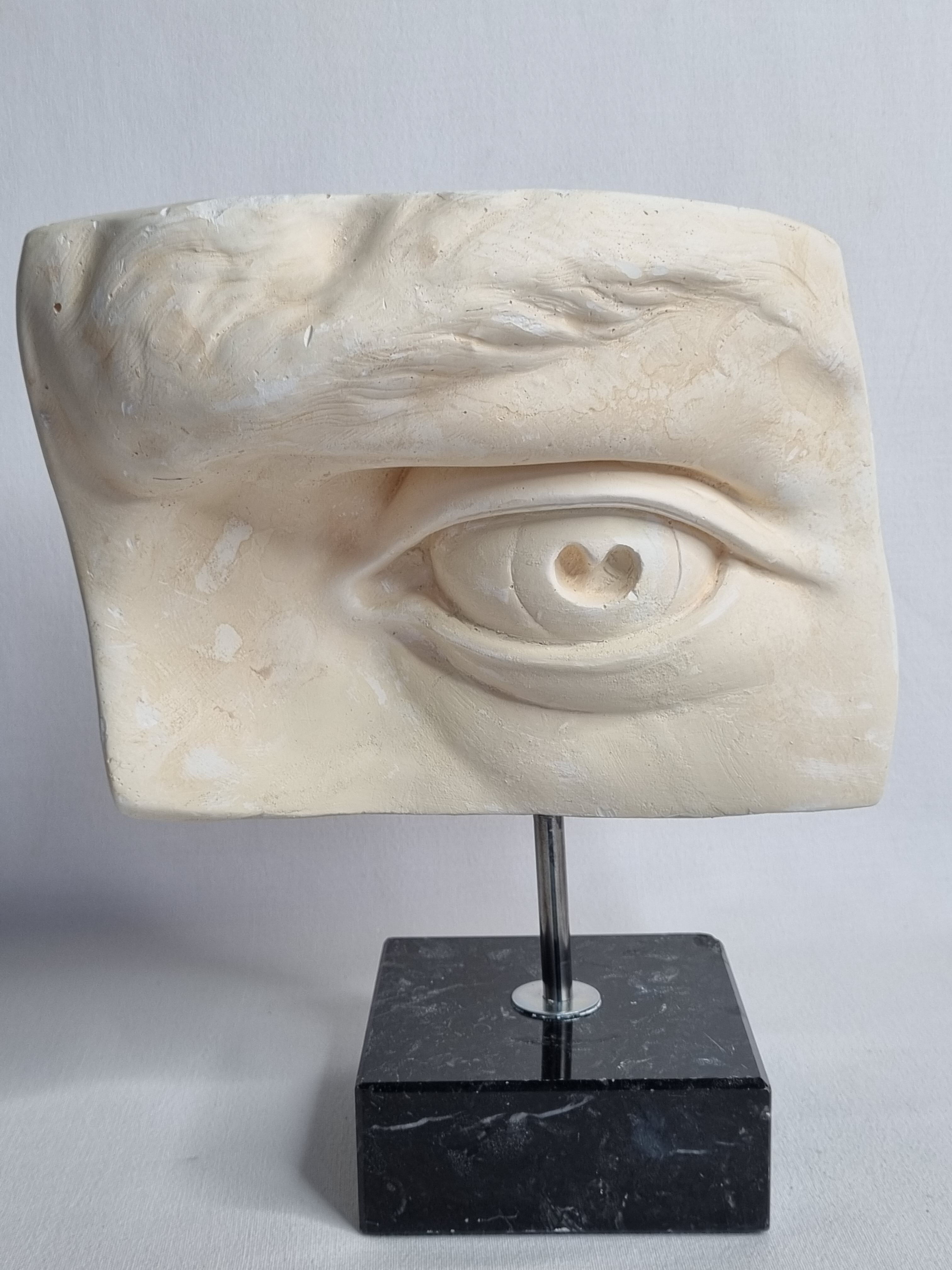 Eye of Michelangelo's "David", vintage cast after Brucciani, on base, 27 cm