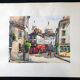 André Duculty (1912-1990) Watercolor on paper "Le Sacré Coeur, Le consulat, Paris" Signed