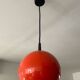Space Age orange metal pendant light