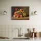 Peinture de nature morte à l'huile sur toile 1900, tableau melon et fruits
