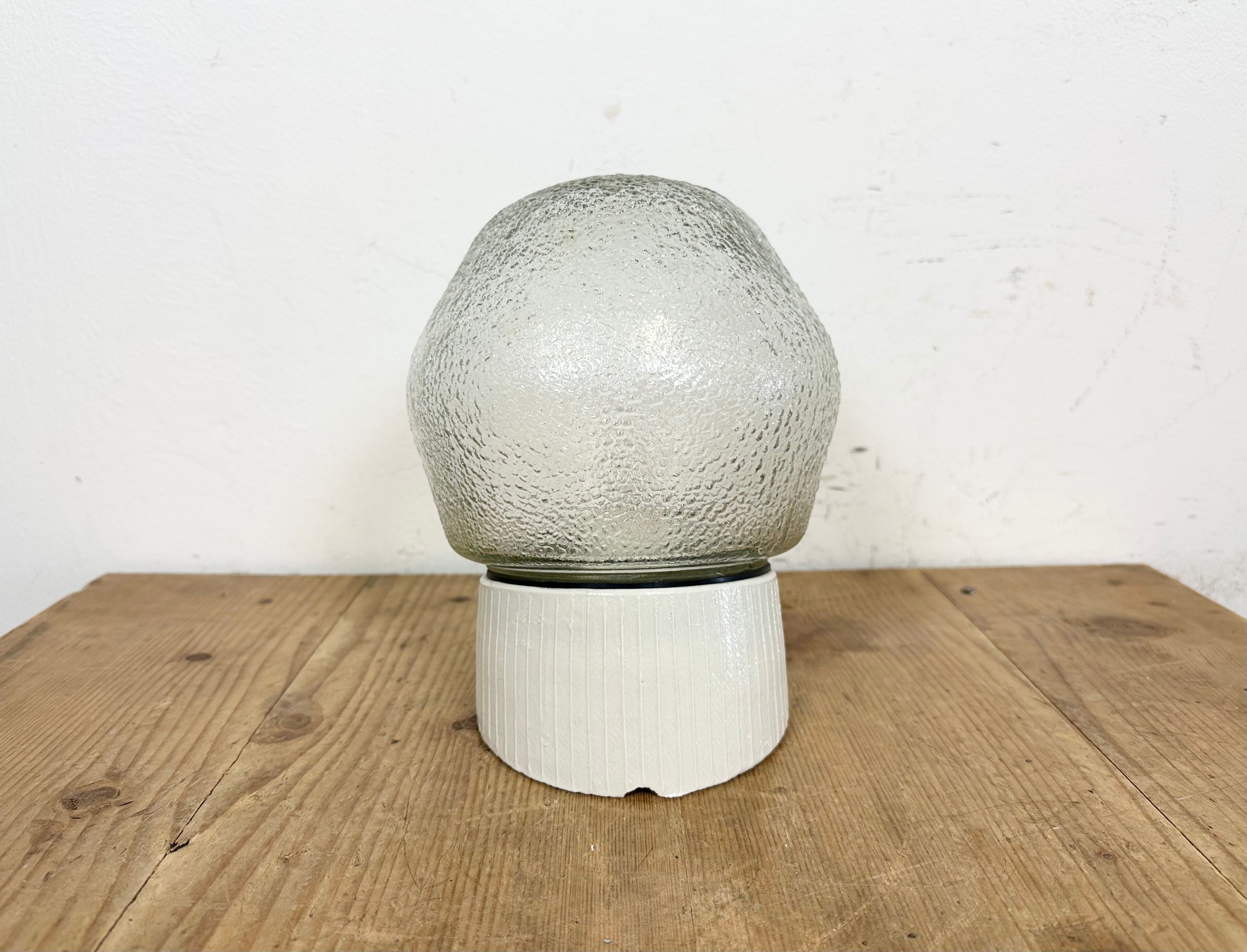 Vintage White Porcelain Wall Light, 1970s