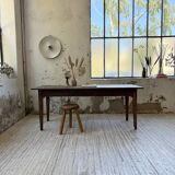 1950s oak farmhouse table with spindle legs