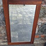 Grand miroir mural vintage en palissandre, années 1970