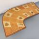 Barrois vintage shell-patterned comma coffee table in wood and ceramic.