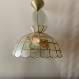 Vintage mother-of-pearl and brass pendant/chandelier