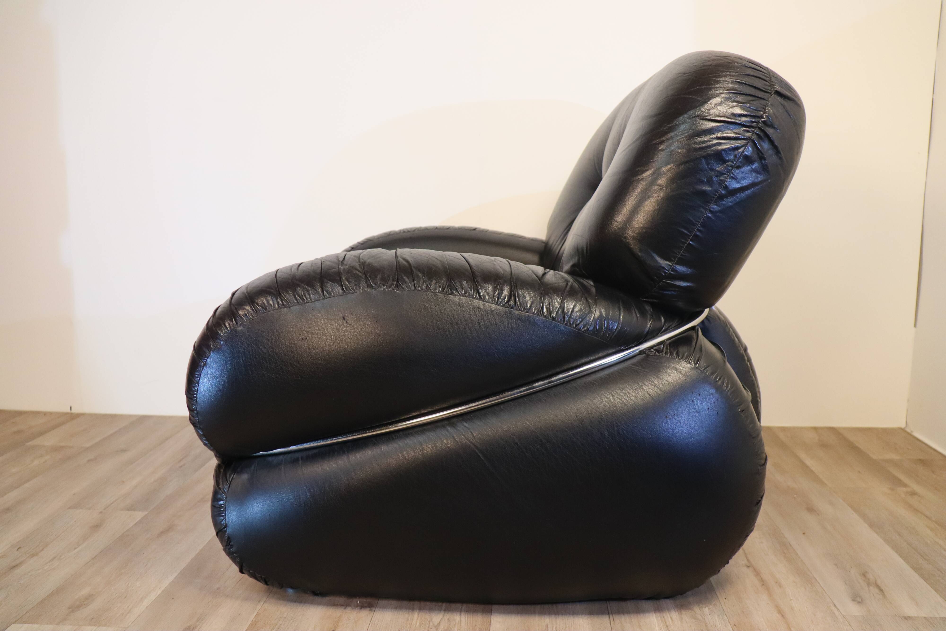 Italian vintage armchair by Adriano Piazzesi 1970
