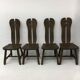Set of 4 Belgian Brutalist Dining Chairs from De Puydt, 1970’s