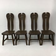 Set of 4 Belgian Brutalist Dining Chairs from De Puydt, 1970’s