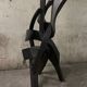 Large abstract sculpture in painted wood