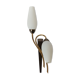 Lunel 1960 wall lamp, opaline, metal and golden brass