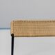 Carl Aubock side table, bench for flowering plants, iron, rattan, wicker, Austria, 1950s