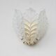 Set of 2 Taormina, Elegant Murano Wall Light Transparent Leaves, 1970