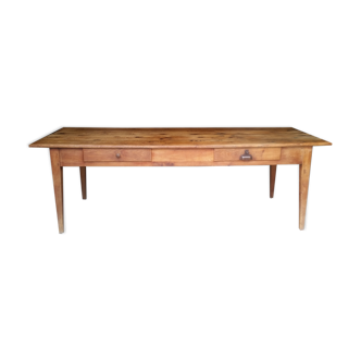Table de ferme deux tiroirs sur un coté