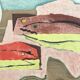 Lithograph by louis marcoussis, still life with fish, 1955