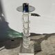 Silver-plated metal candlestick signed Alessandro Albrizzi 1970