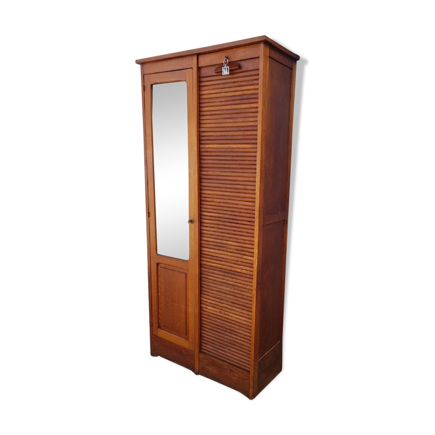 Old oak curtain cabinet