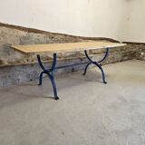 Table en fer forgé et bois massif