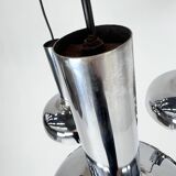Lampe à Suspension Space Age Chrome, 1970s