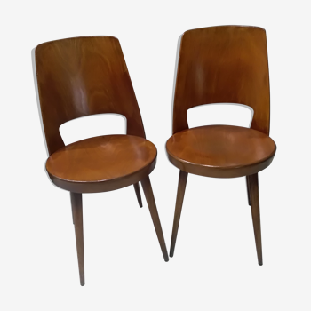 Pair of chairs from Bistrot Baumann vintage model Mondor 1960s