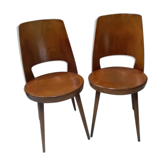 Pair of chairs from Bistrot Baumann vintage model Mondor 1960s